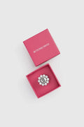 amara crystal pin brooch in hematite by buttonscarves