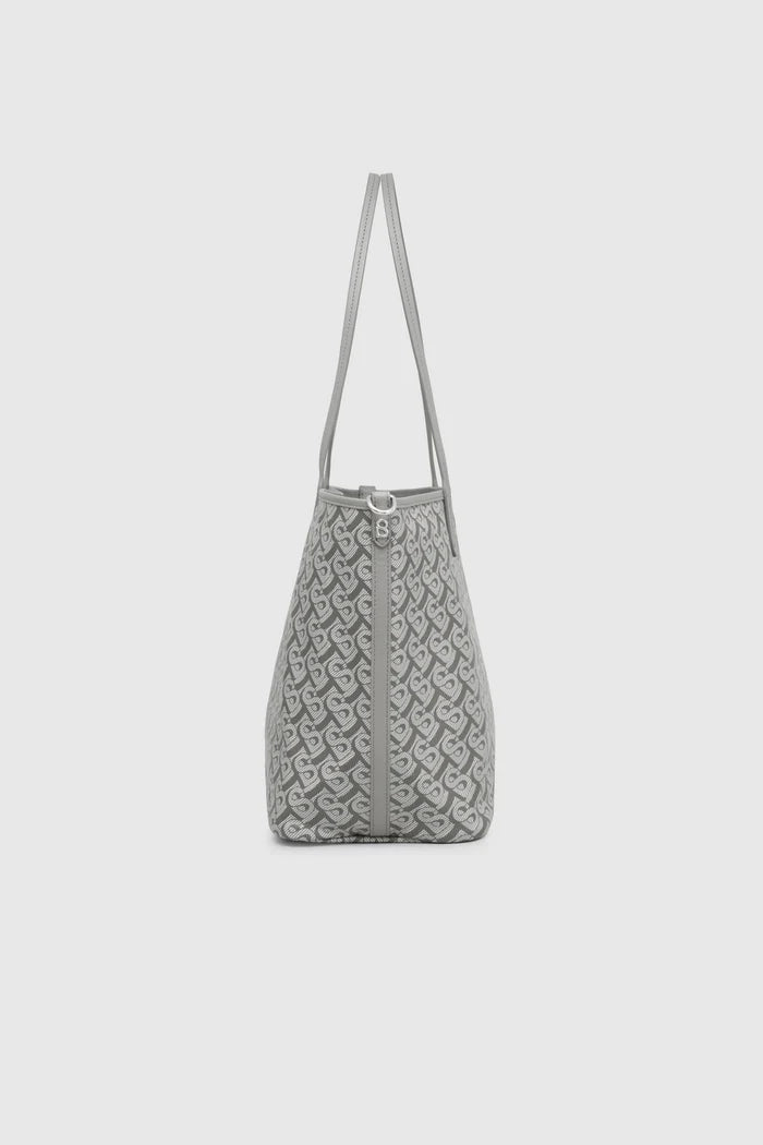 anya tote bag in grey by buttonscarves side view