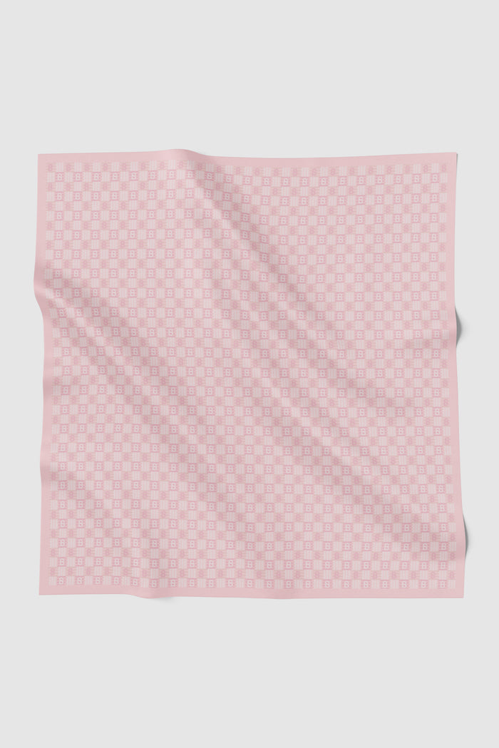 anyam printed square scarf in bleached mauve by buttonscarves