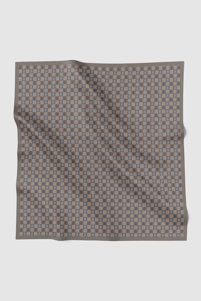 anyam printed square scarf in chocolate by buttonscarves