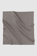 anyam printed square scarf in chocolate by buttonscarves