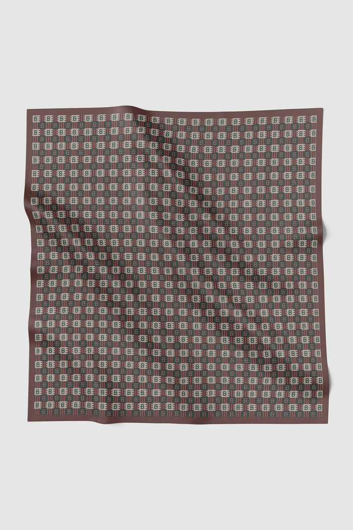 anyam printed square scarf in huckleberry by buttonscarves