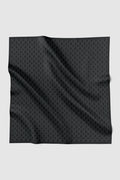 anyam printed square scarf in pirate black by buttonscarves