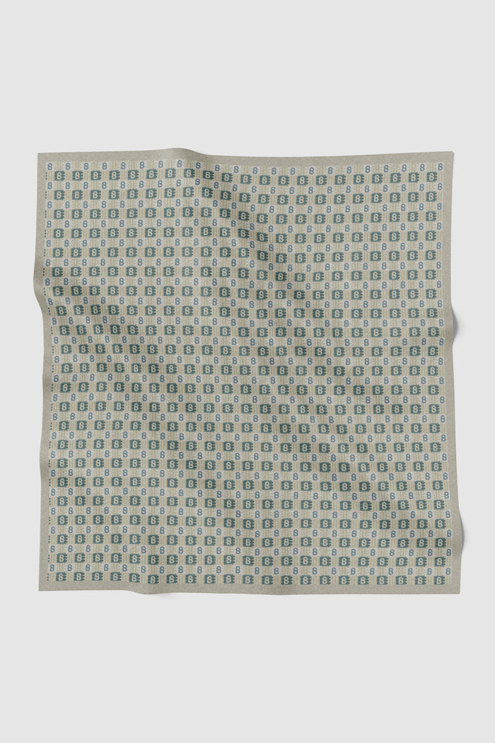 anyam printed square scarf in plaza taupe by buttonscarves