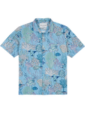 Light blue sea life cooling shirt with UPF; front views show sun-protective pattern.