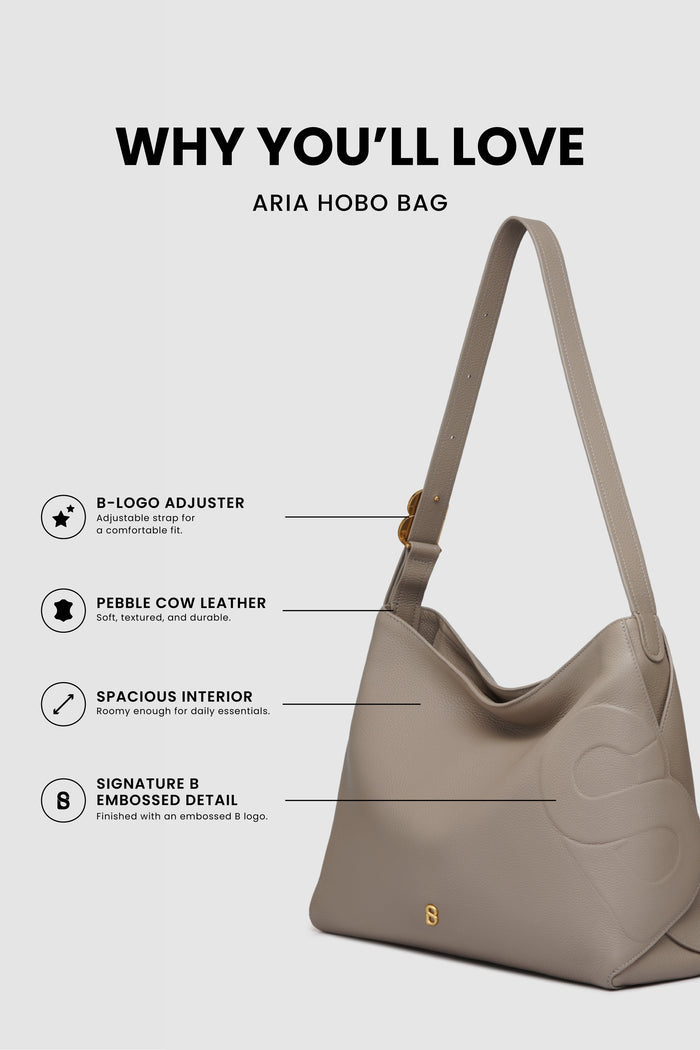 Aria Hobo Bag - Creta