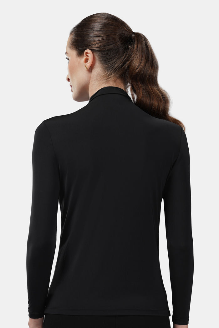 aria inner long sleeve in black by buttonscarves back view