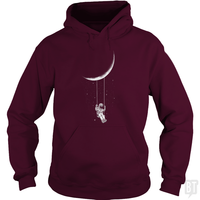 Astronaut on Moon Swing Hoodie