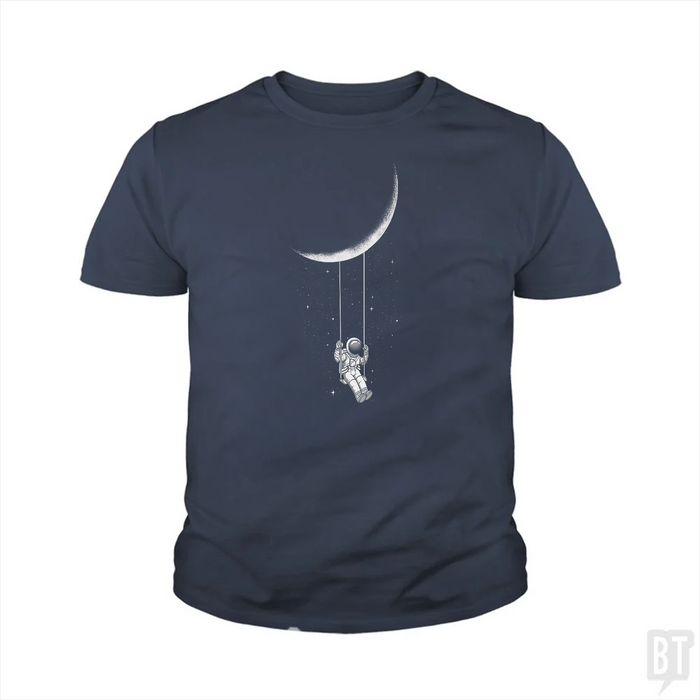Astronaut on Moon Swing Kids Shirt