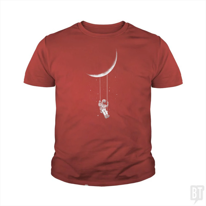 Astronaut on Moon Swing Kids Shirt