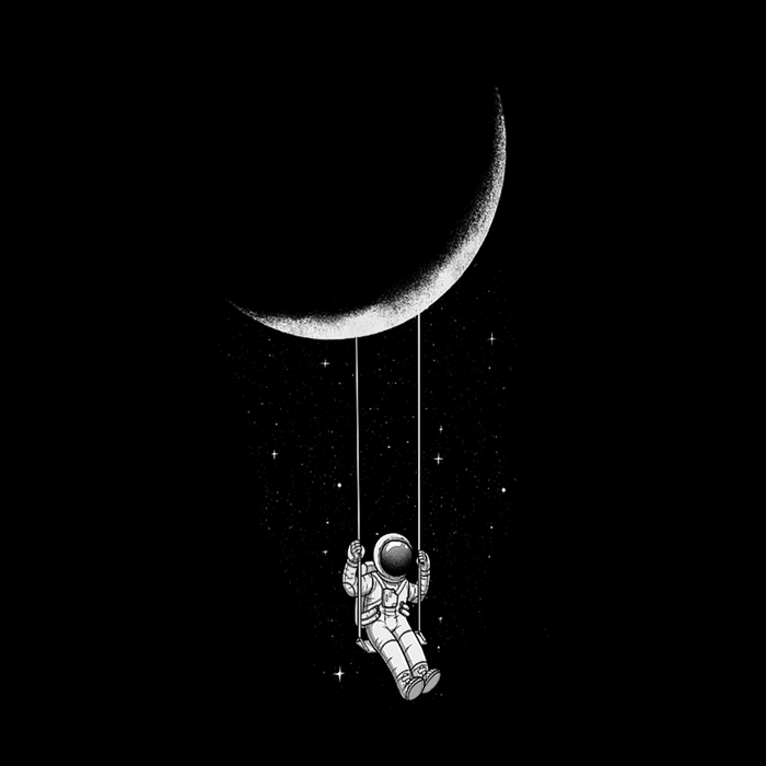 Astronaut on Moon Swing Kids Shirt