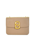Audrey Chain Leather Bag  Medium - Ecru