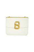 Audrey Chain Leather Bag  Medium - White