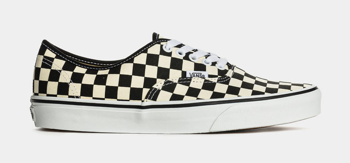 Authentic Checkerboard Mens Skate Shoes (Black/White)