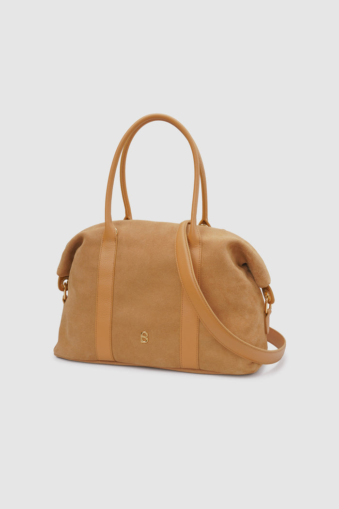 aveline bag in brown by buttonscarves