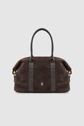 aveline bag in dark brown by buttonscarves