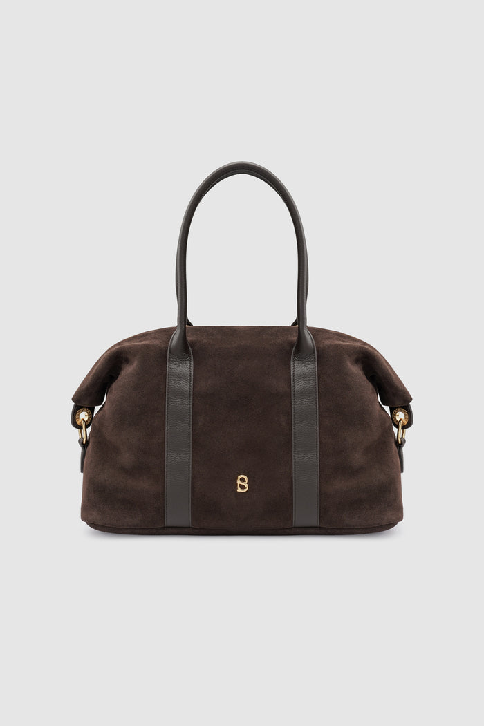 aveline bag in dark brown by buttonscarves