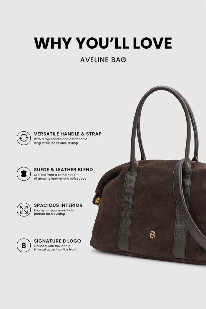 aveline bag in dark brown by buttonscarves feature overview