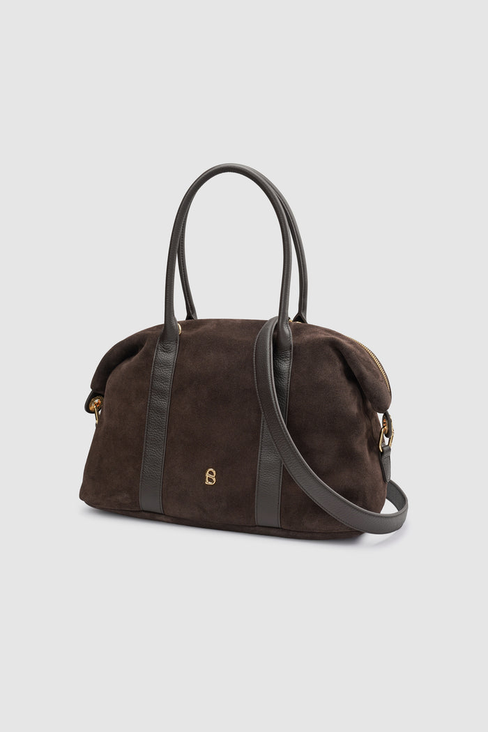 aveline bag in dark brown by buttonscarves