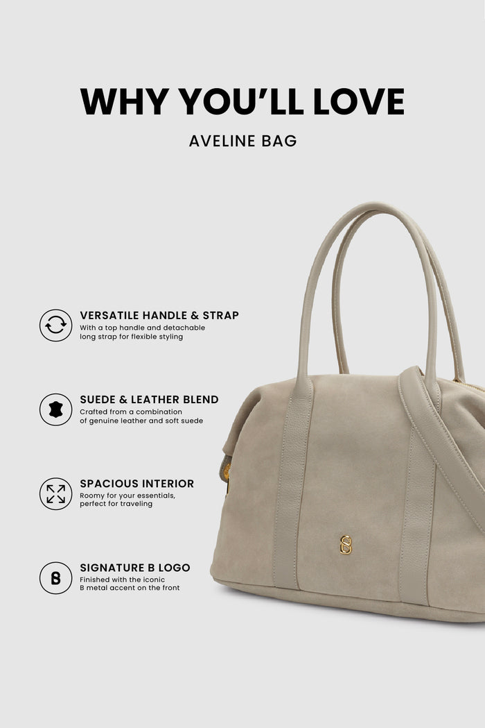 aveline bag in grey by buttonscarves feature overview