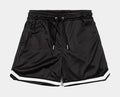 Basketball Mesh Mens Shorts (Black/White)