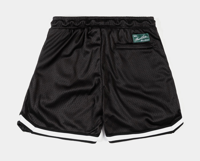 Basketball Mesh Mens Shorts (Black/White)