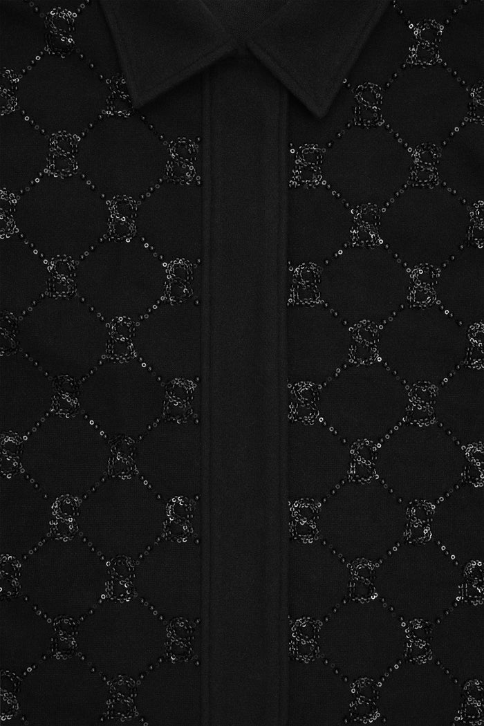 Beverly Beaded Shacket - Black