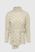 beverly monogram high neck top in cream by buttonscarves