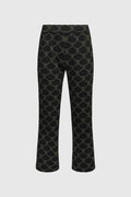 beverly monogram pants in black by buttonscarves