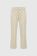 beverly monogram pants in cream by buttonscarves