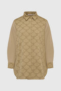 beverly monogram shirt in brown by buttonscarves