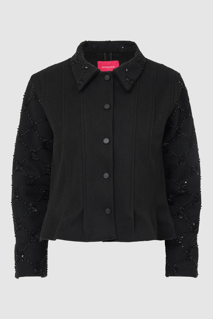 Beverly Pleated Outer - Black
