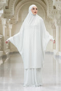 beverly prayer robe in white by buttonscarves