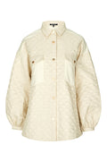 Beverly Quilted Puff Shirt - Cream