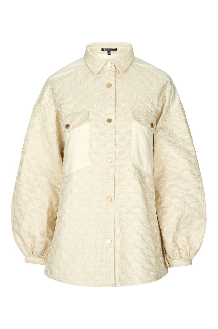 Beverly Quilted Puff Shirt - Cream