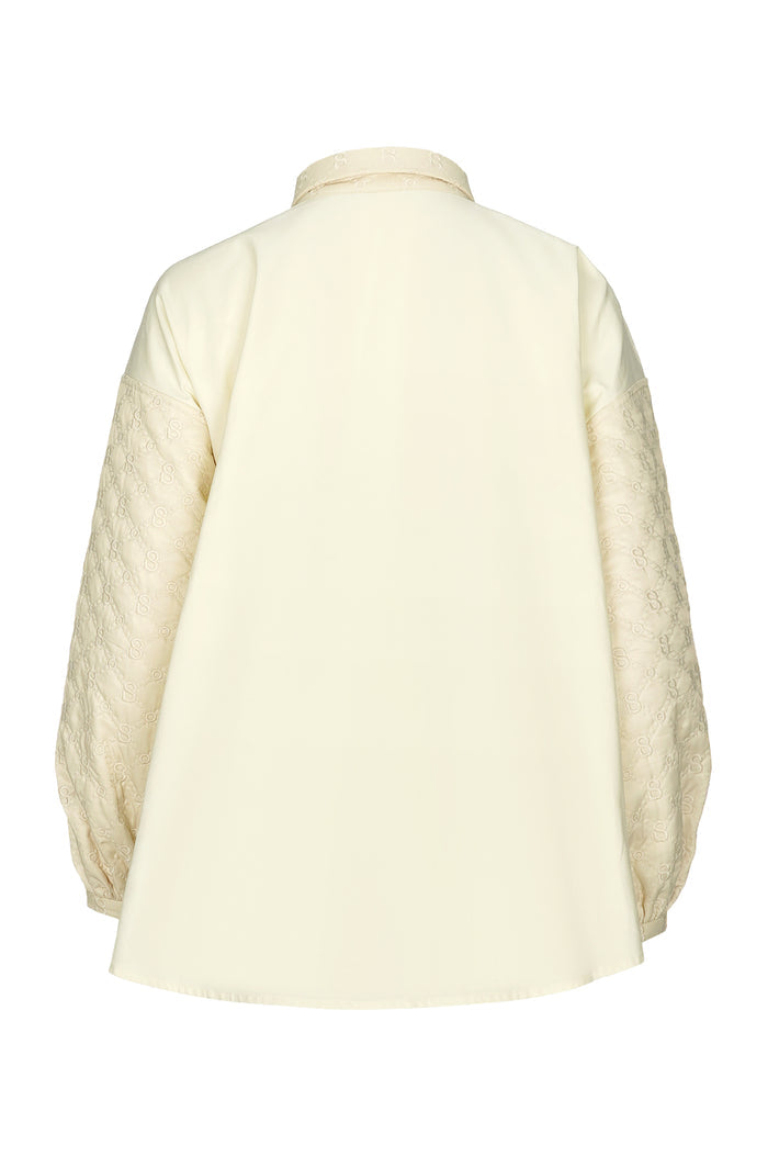 Beverly Quilted Puff Shirt - Cream