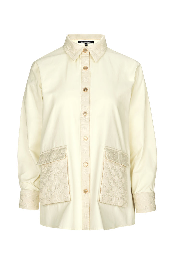 Beverly Quilted Shirt - Cream
