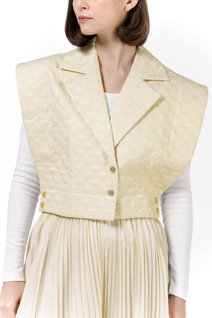 Beverly Quilted Vest - Cream