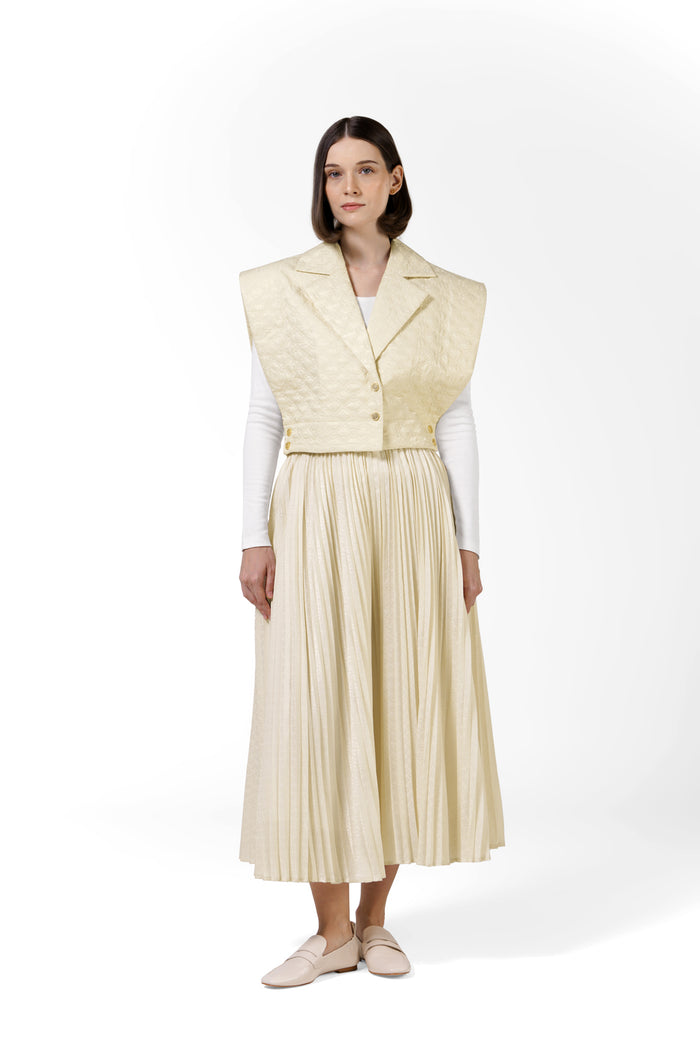 Beverly Quilted Vest - Cream