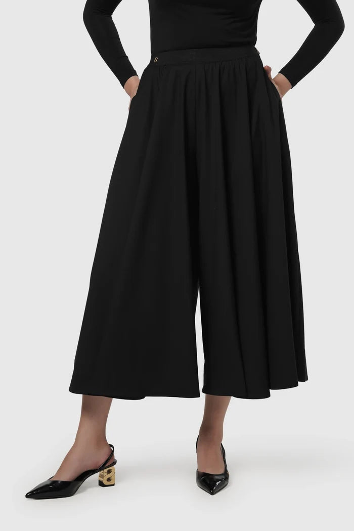bianca cotton skirt in black by buttonscarves