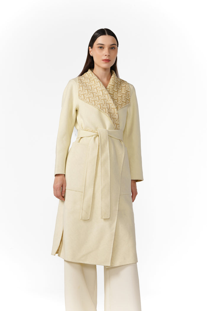 Bimu Double Face Coat - Antique White