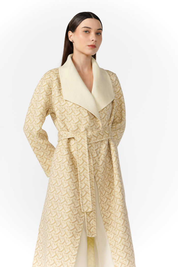 Bimu Double Face Coat - Antique White