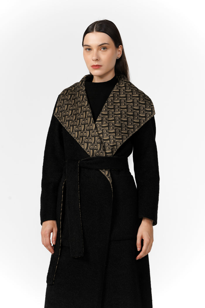 Bimu Double Face Coat - Black