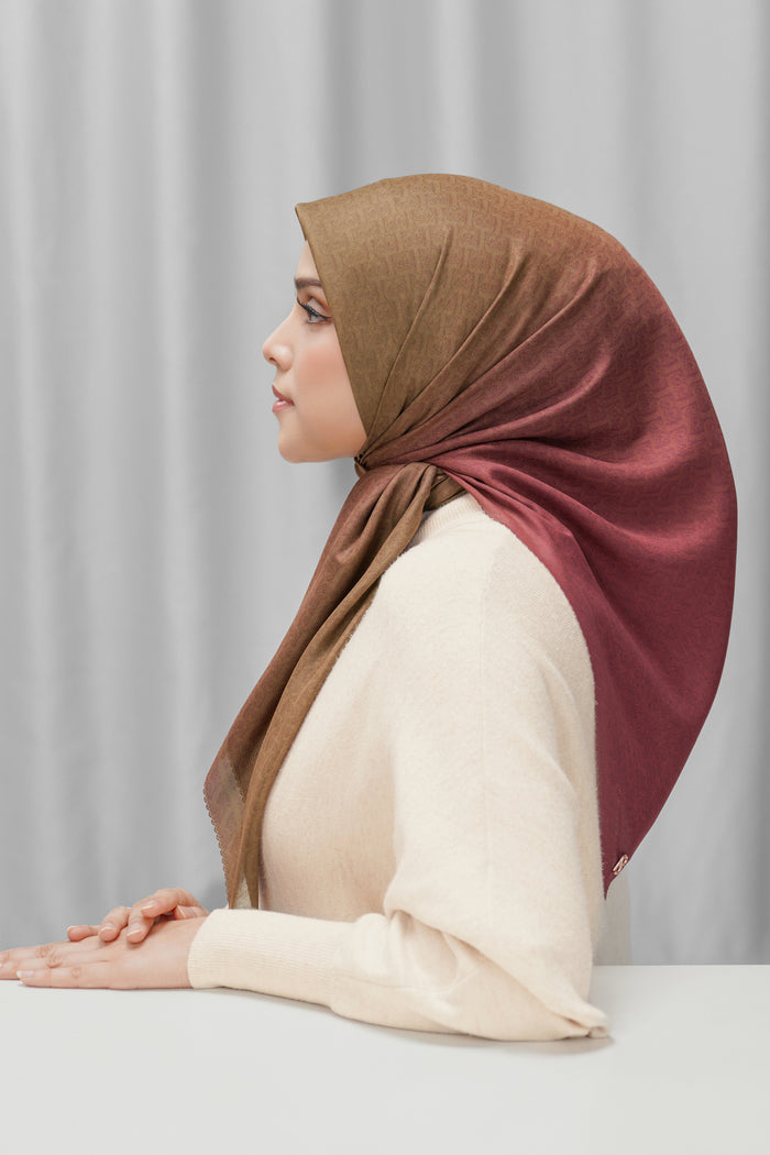 bimu horizon square scarf in mars by buttonscarves side view