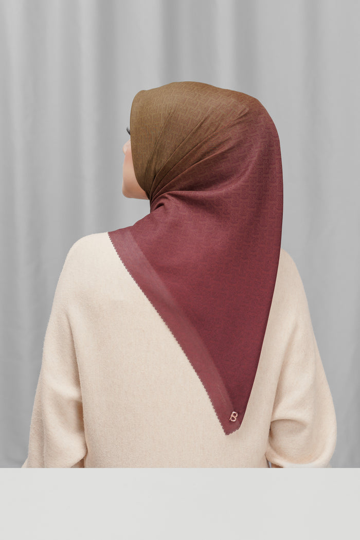 bimu horizon square scarf in mars by buttonscarves back view