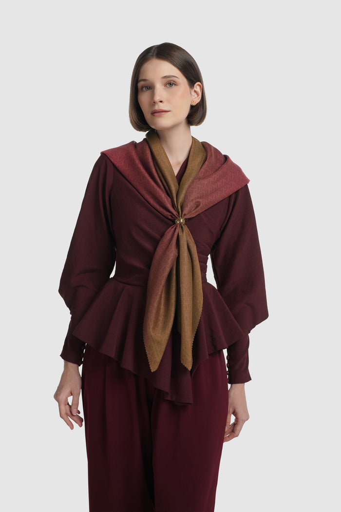 bimu horizon square scarf in mars by buttonscarves style look