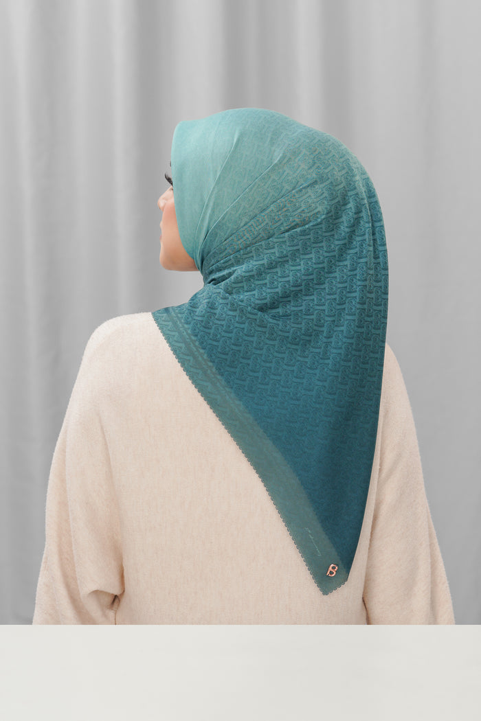 bimu horizon square scarf in nebula by buttonscarves back view