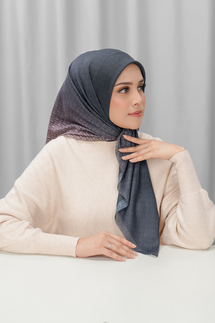 bimu horizon square scarf in neptune by buttonscarves front view