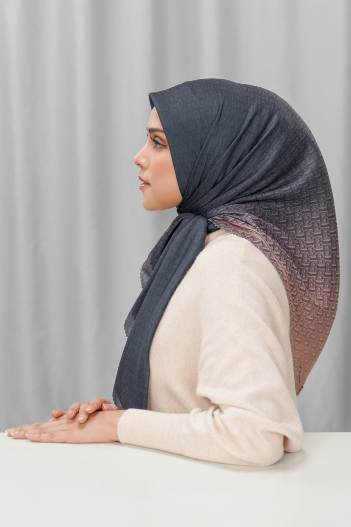 bimu horizon square scarf in neptune by buttonscarves side view