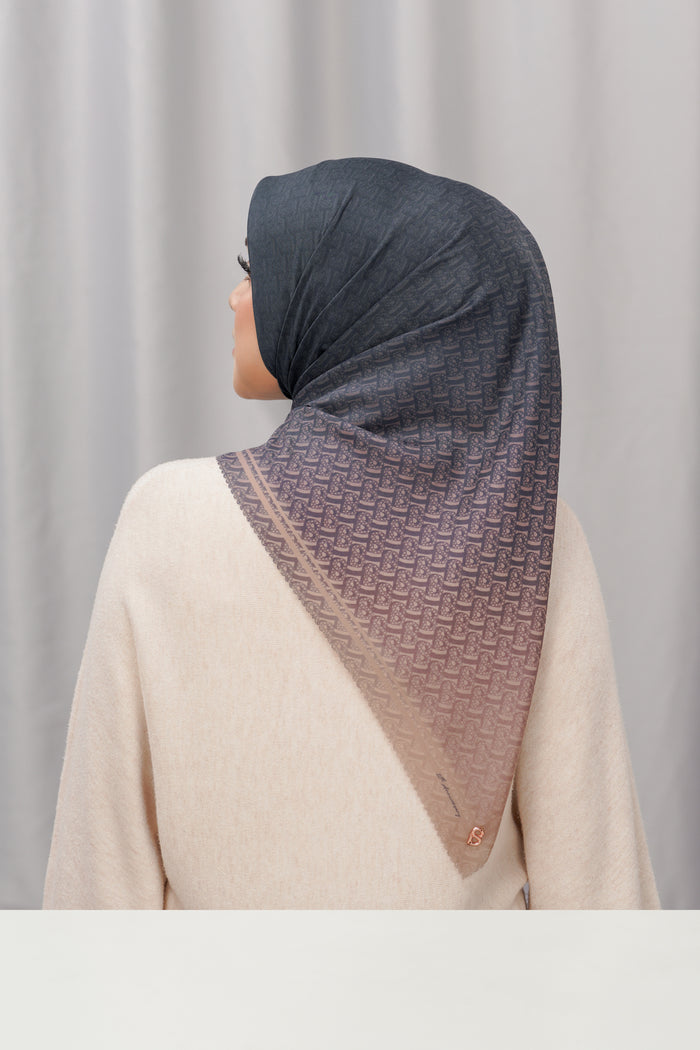 bimu horizon square scarf in neptune by buttonscarves back view